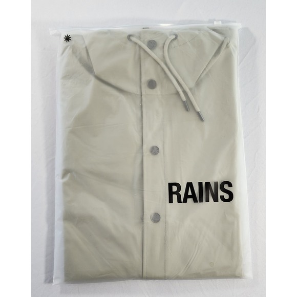 RAINS 12010 Jacket In Cement Size X-Large Unisex - Waterproof - MSRP$110 - NWT - Picture 6 of 7
